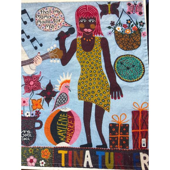 Third Drawer Down Kaylene Whiskey Dolly Parton Tina Turner Linen 2019 Tea Towel - Picture 3 of 6